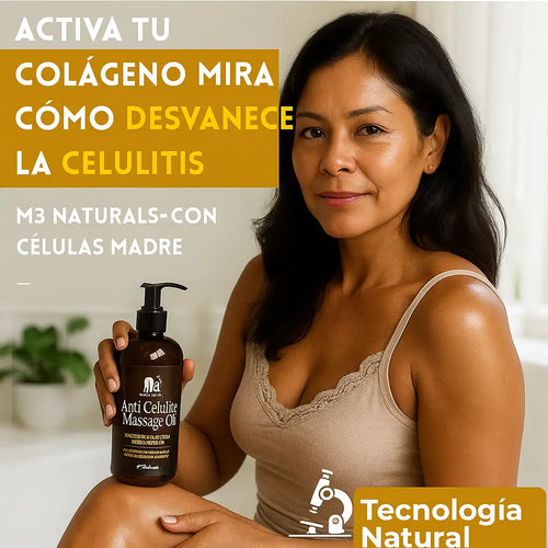 M3 Naturals®-Aceite reafirmante anticelulítico para mujeres