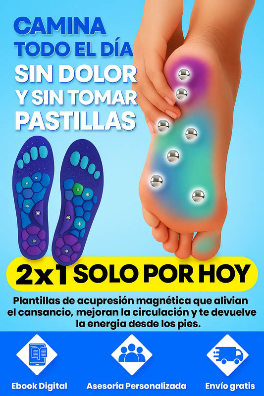 AcuFeet™ Plantillas Magnéticas de Alivio Instantáneo 2x1