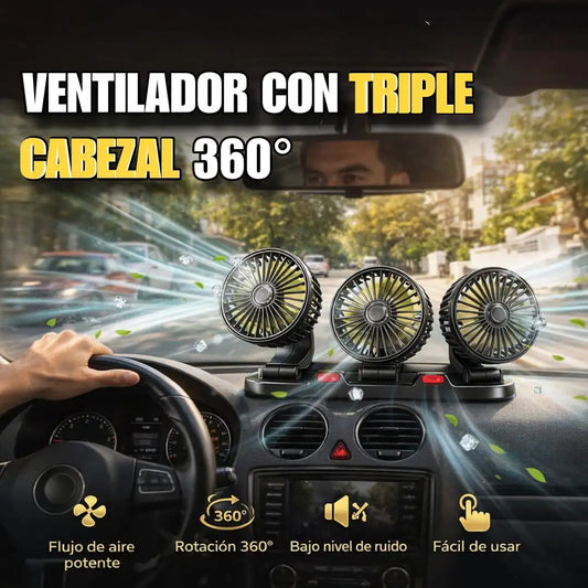 Ventilador Triple Cabezal 360°