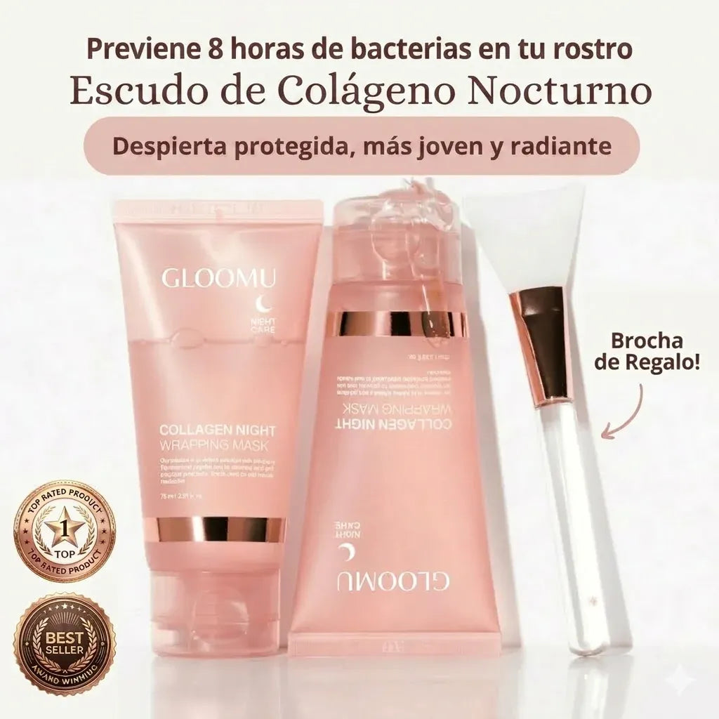 Glomu ™ Colágeno Nocturno + Brocha de regalo
