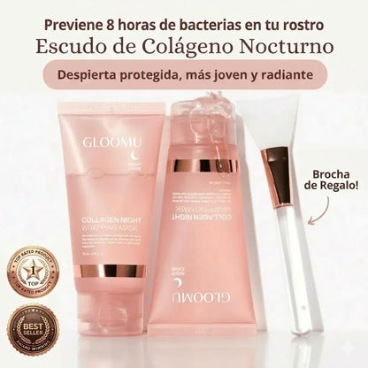 Glomu ™ Colágeno Nocturno + Brocha de regalo