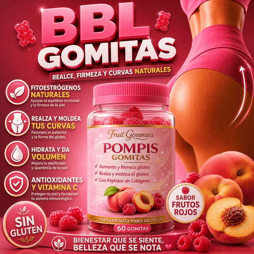 Colágena Pompis - Realce y firmeza natural en tus glúteos