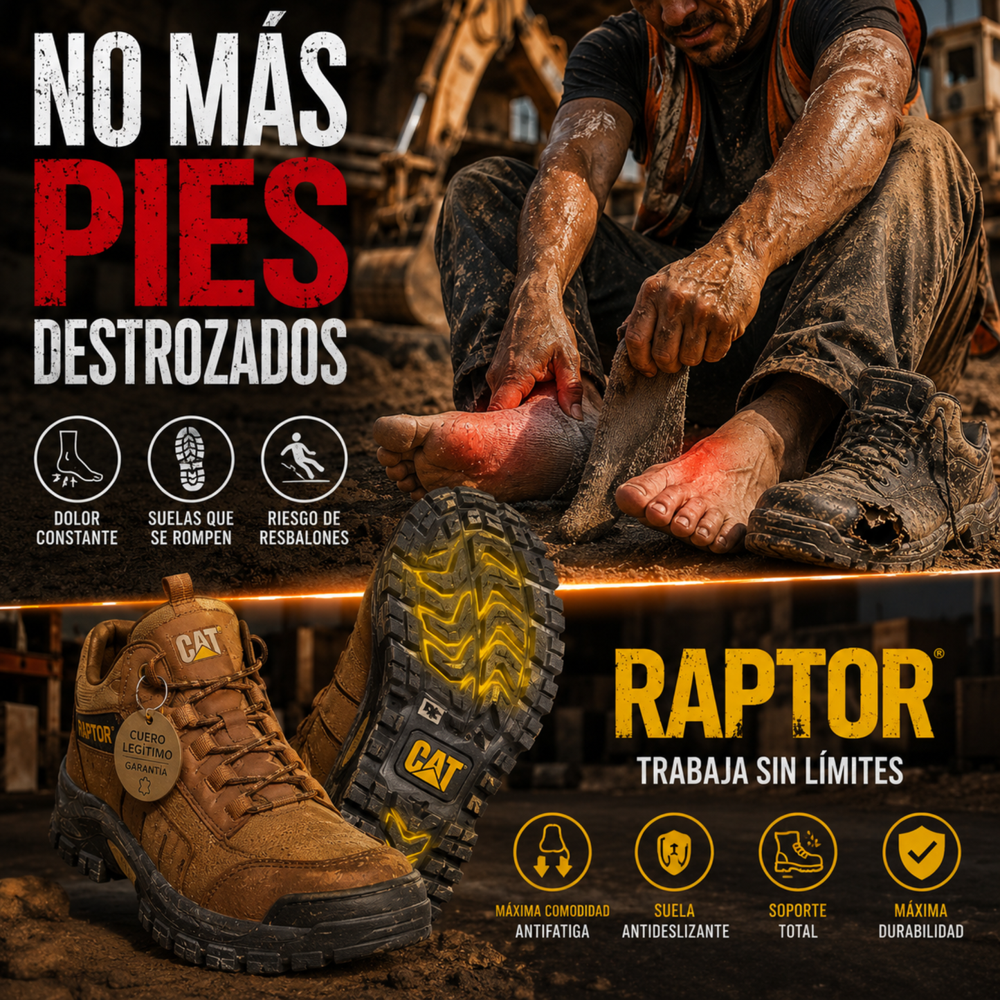 Botas Cat Raptor ™ Bota Industrial Ergonómica